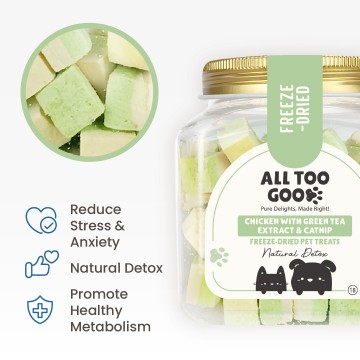 All Too Good Freeze-Dried Treats Chic w/Green Tea Extract & Catnip Natural Detox 100g